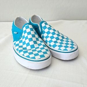 Vans Robin's Egg Blue Checkered 8.5
